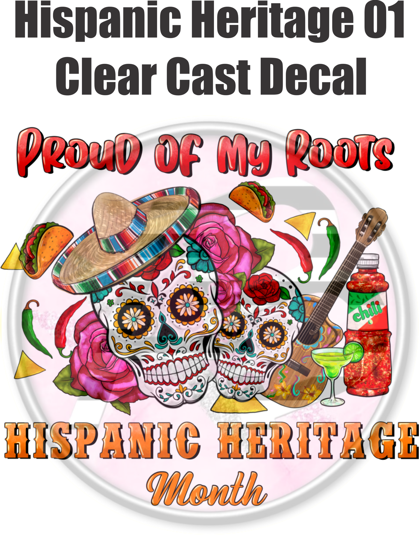 Hispanic Heritage 01 - Clear Cast Decal