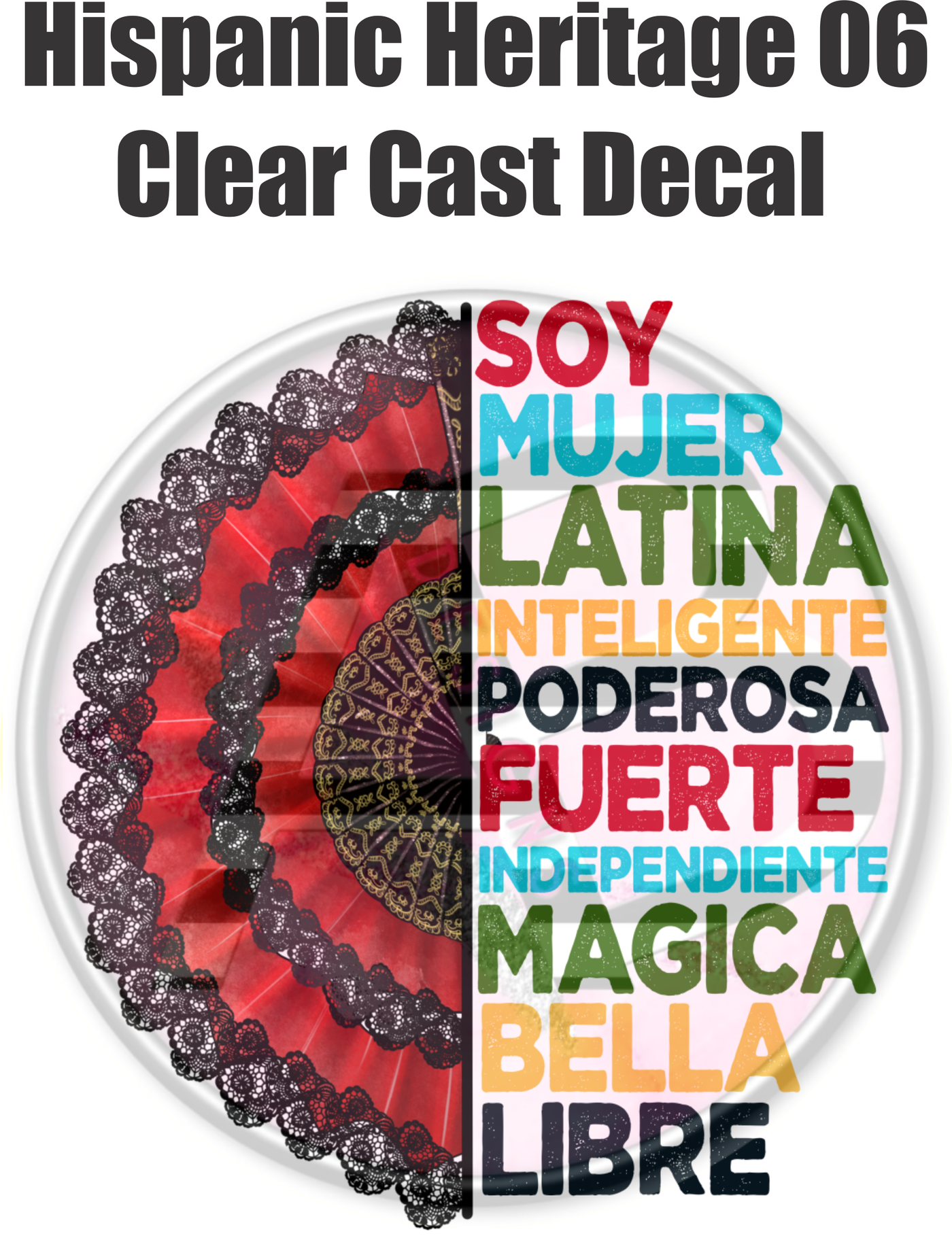 Hispanic Heritage 06 - Clear Cast Decal