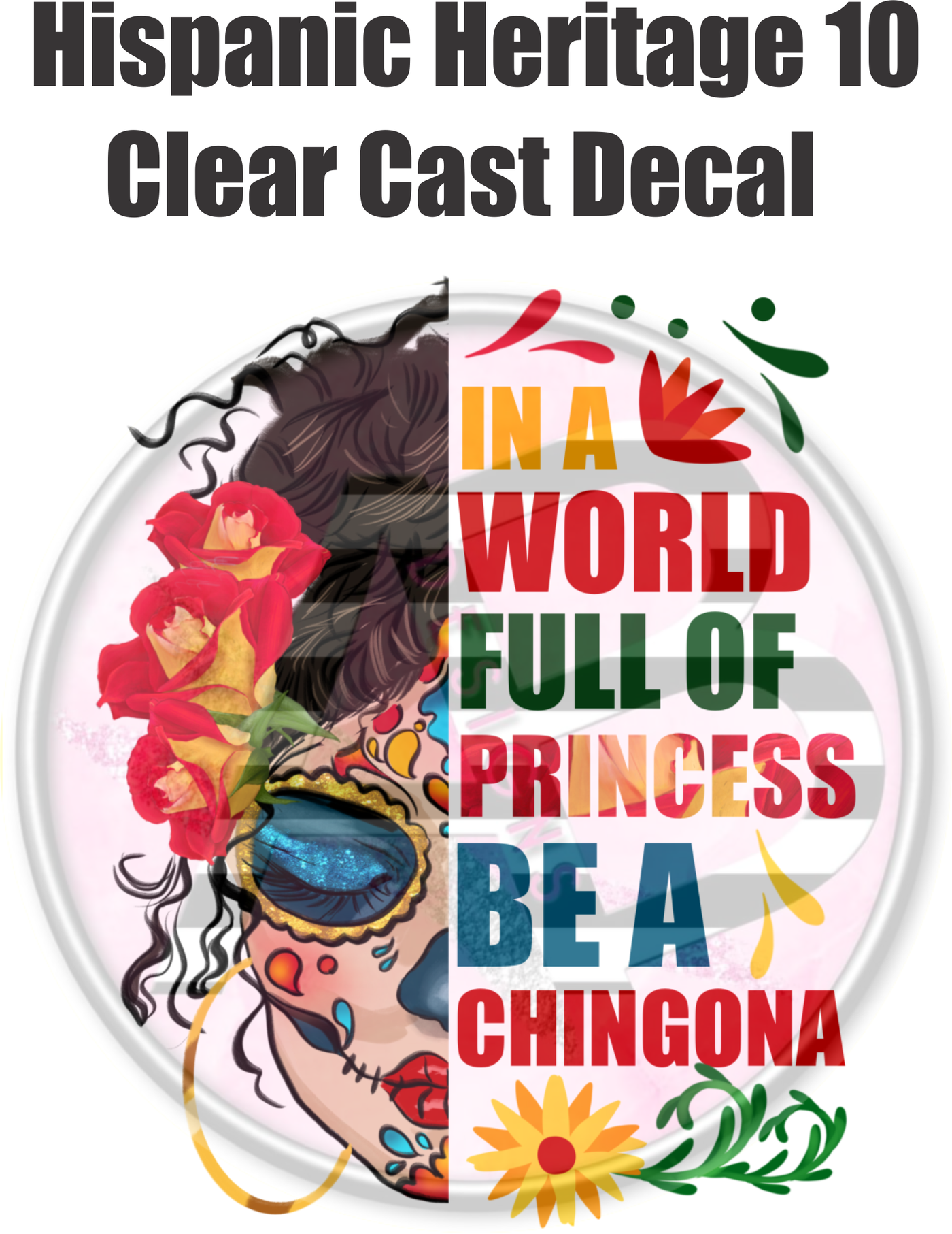 Hispanic Heritage 10 - Clear Cast Decal