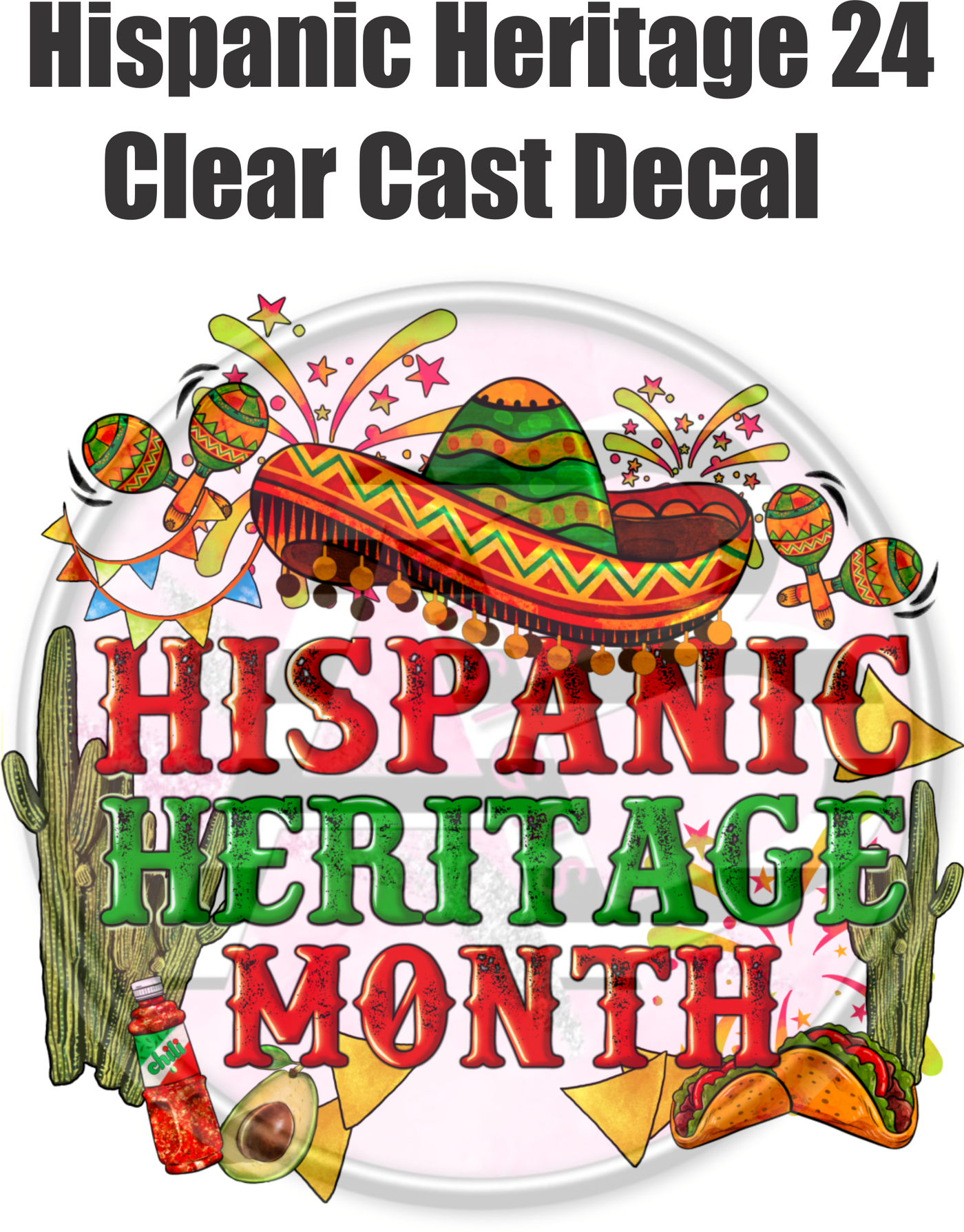 Hispanic Heritage 24 - Clear Cast Decal
