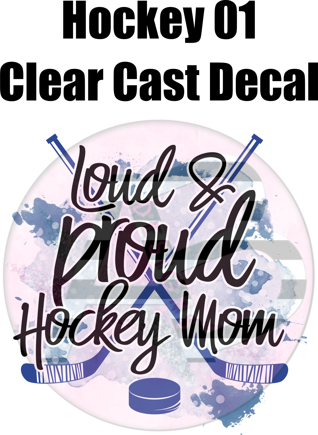 Hockey 01 - Clear Cast Decal