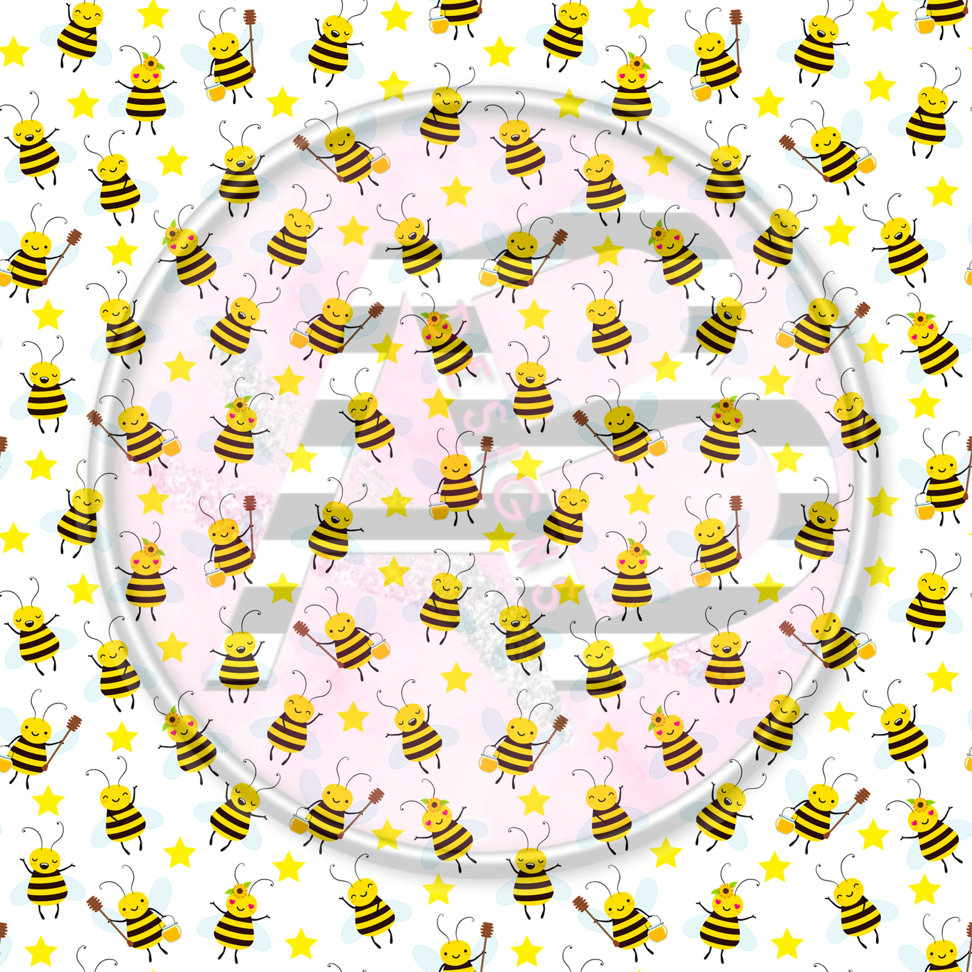 Adhesive Patterned Vinyl - Honey Bee 11