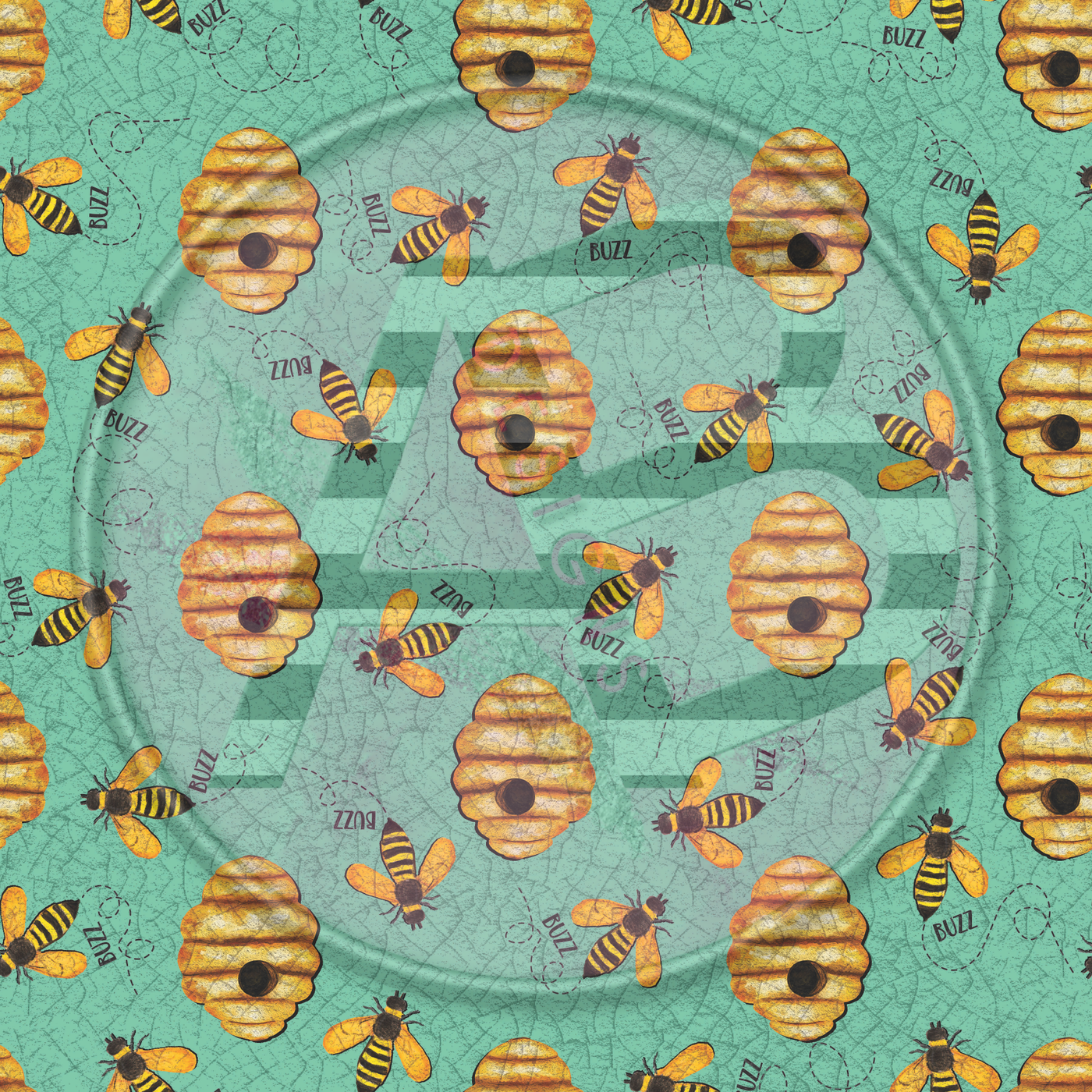 Adhesive Patterned Vinyl - Honey Bee 22