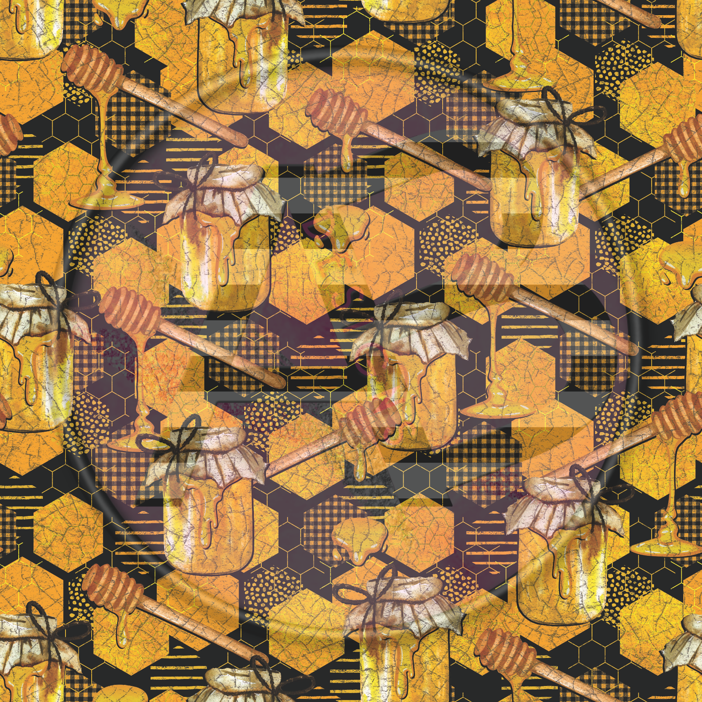 Adhesive Patterned Vinyl - Honey Bee 24