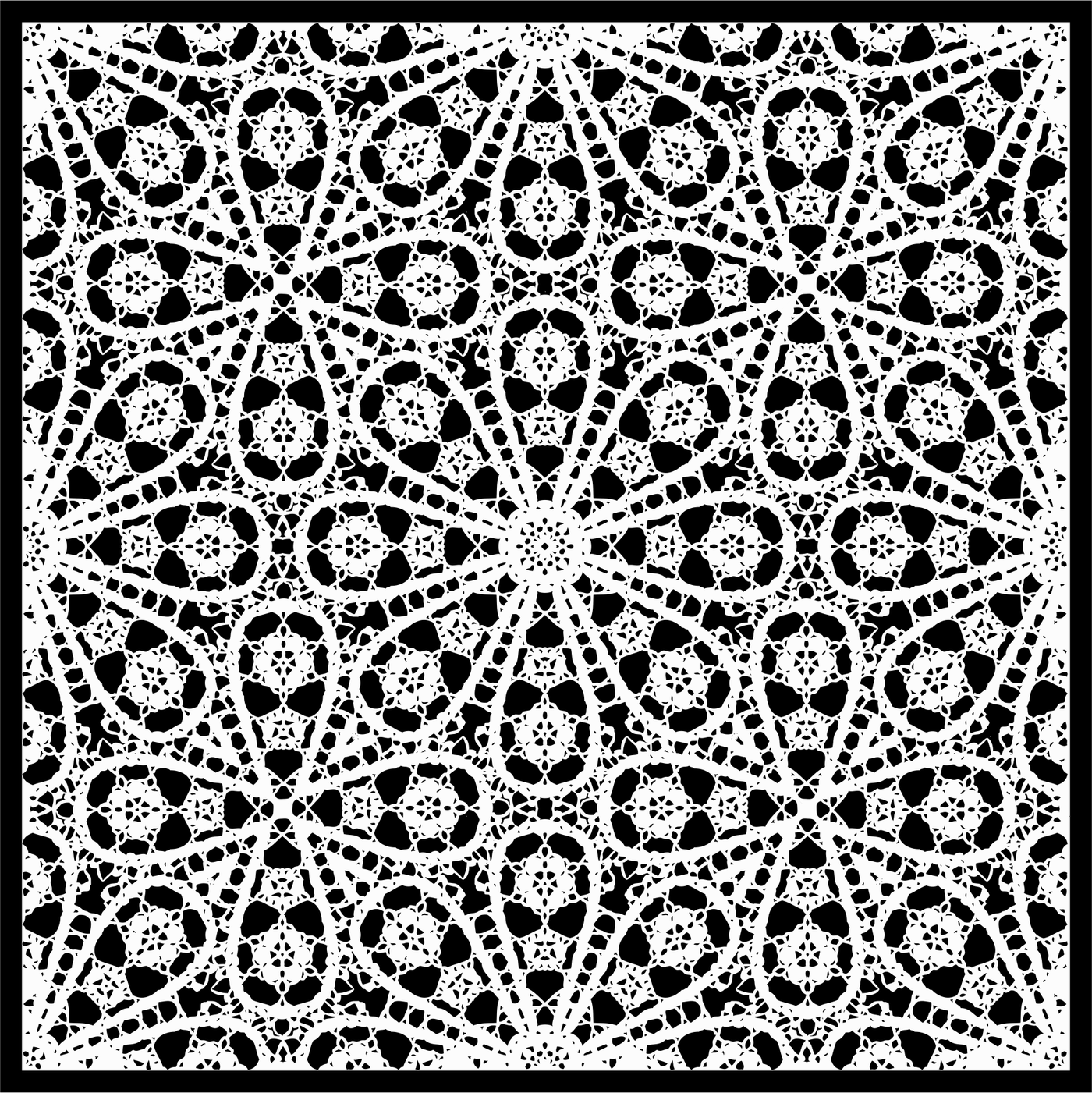 Adhesive Patterned Vinyl - White Ink Lace 10