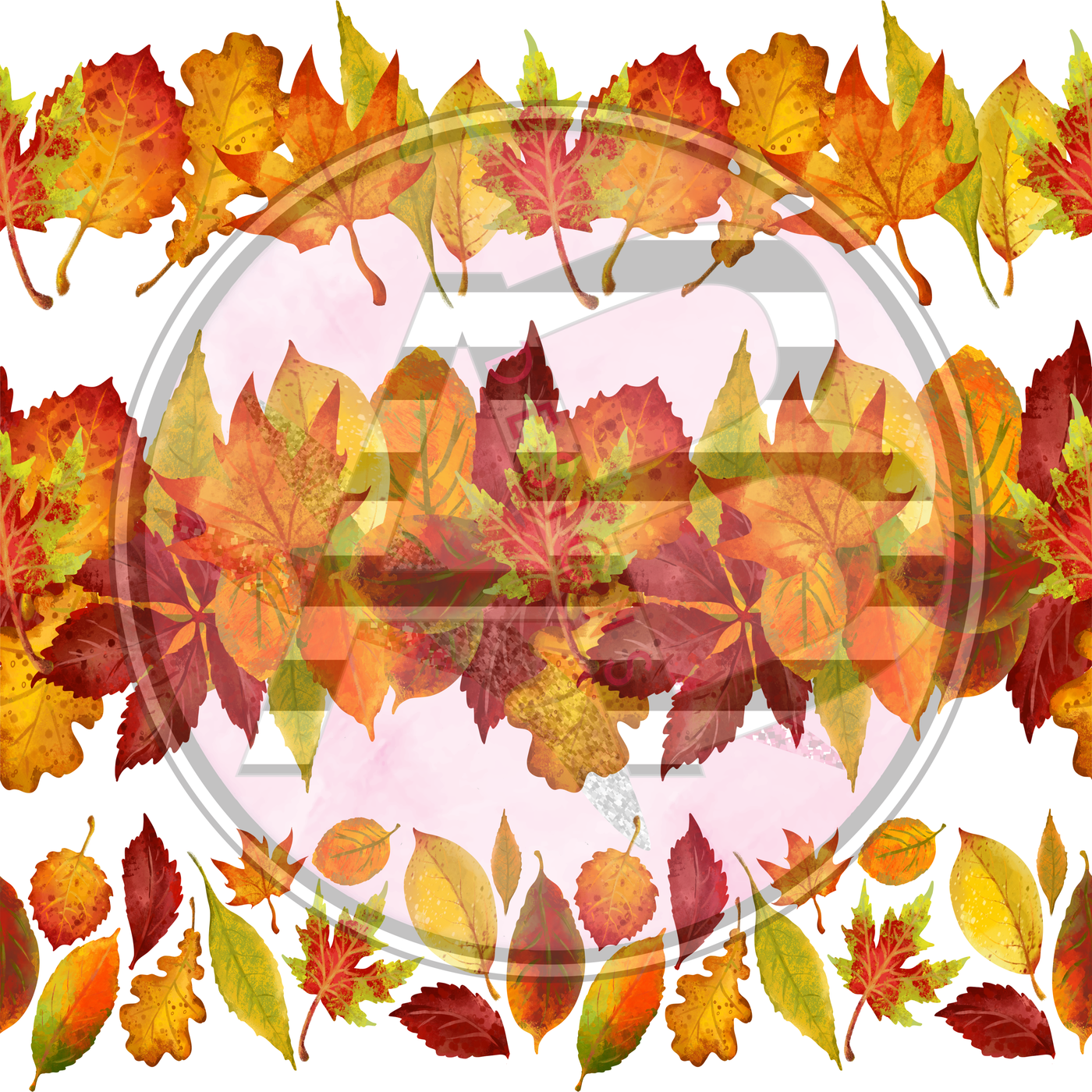 Fall Leaves Stripes 01 Full Sheet 12x12 - Clear Sheet