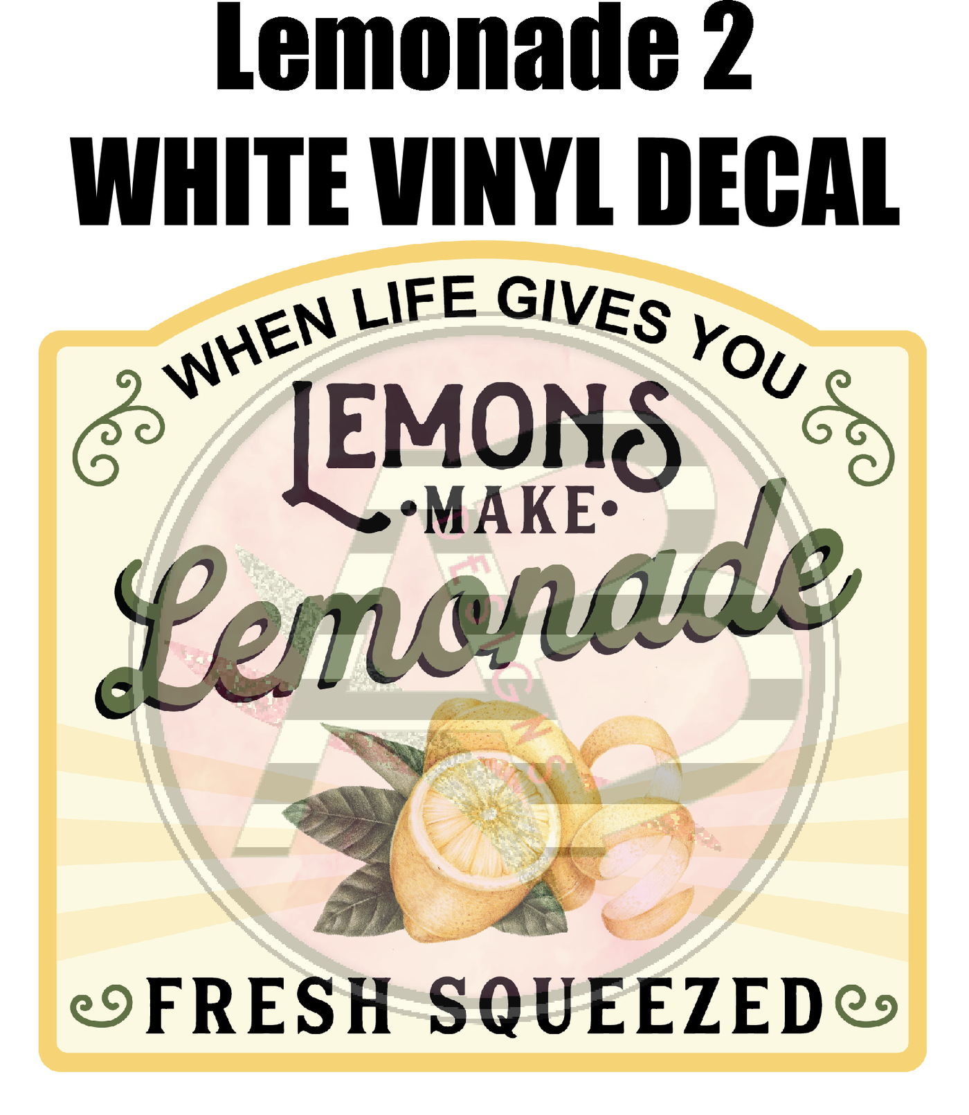 Lemonade 2 - White Vinyl Decal
