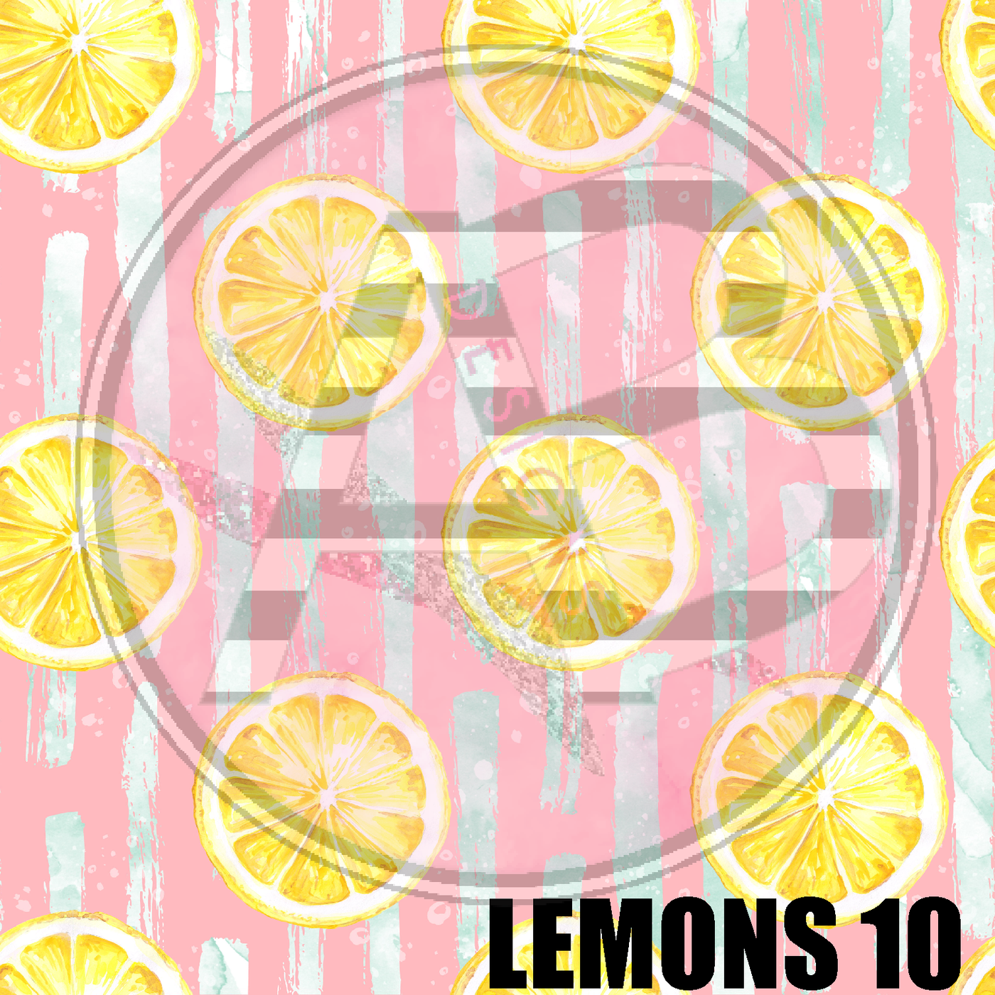 Adhesive Patterned Vinyl - Lemons 10