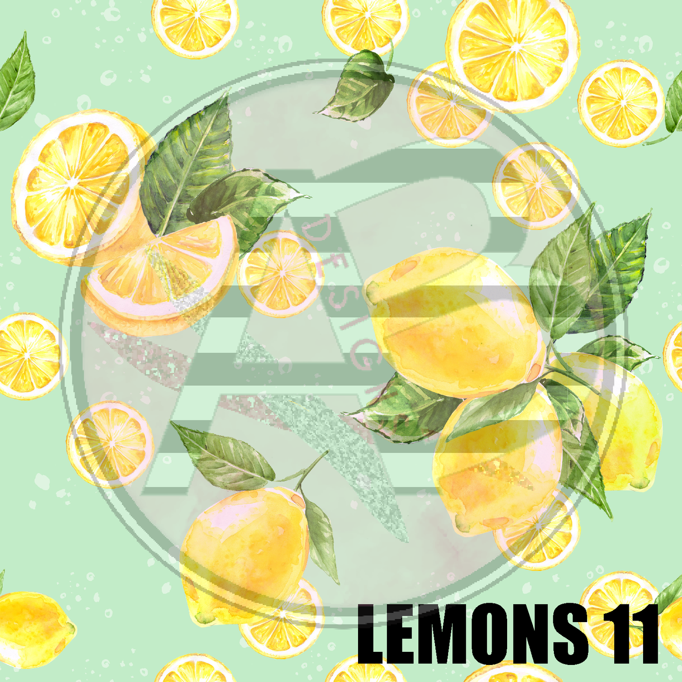 Adhesive Patterned Vinyl - Lemons 11