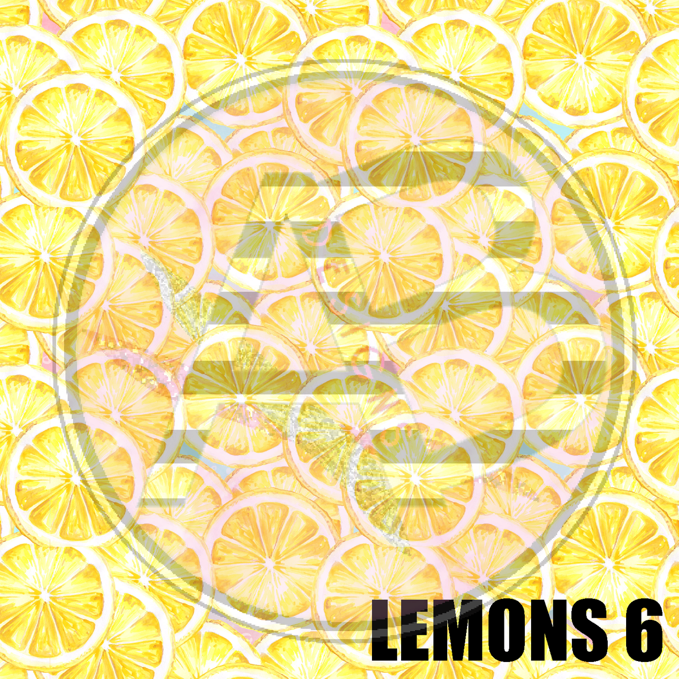 Adhesive Patterned Vinyl - Lemons 6