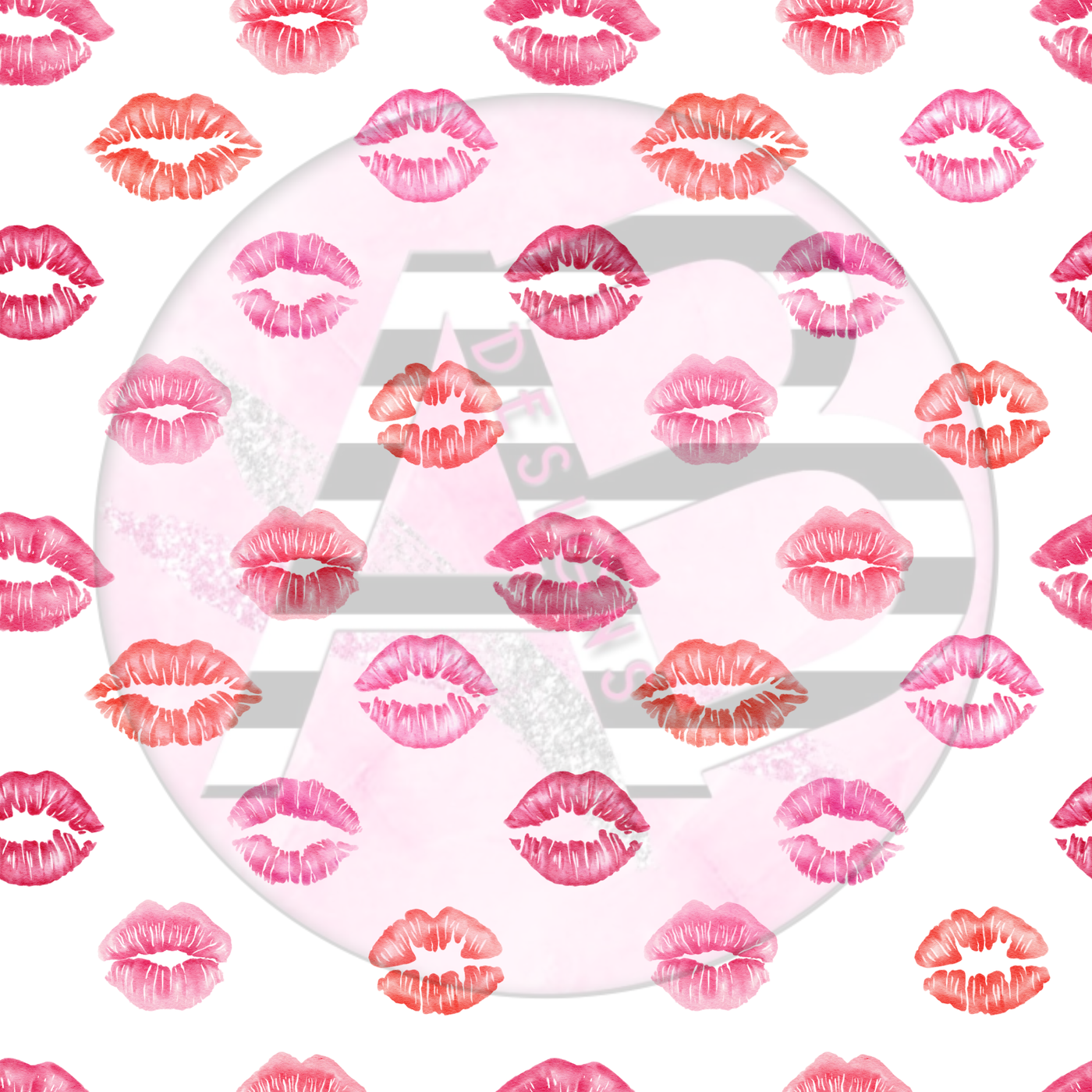 Adhesive Patterned Vinyl - Lips 06