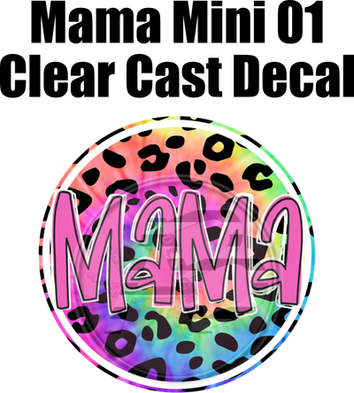 Mama Mini 01 - White Vinyl Decal