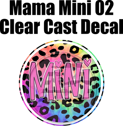 Mama Mini 02 - White Vinyl Decal