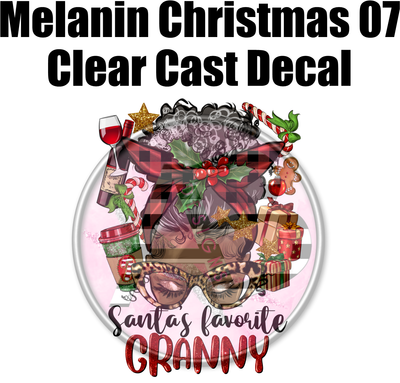 Melanin Christmas 07 - Clear Cast Decal