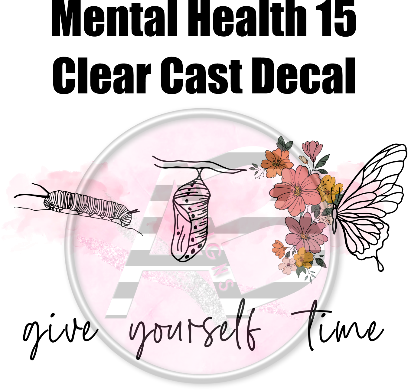 Mental Health 15 - Clear Cast Decal