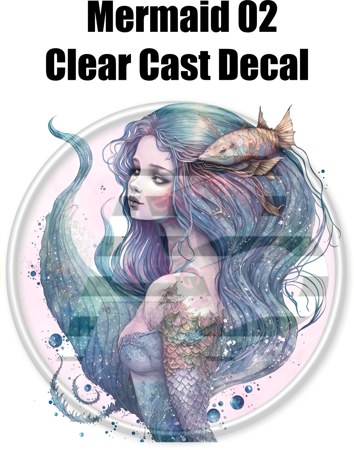 Mermaid 02 - Clear Cast Decal