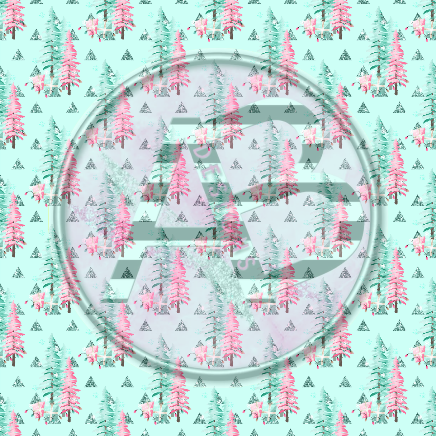 Adhesive Patterned Vinyl -  Minty Christmas 8