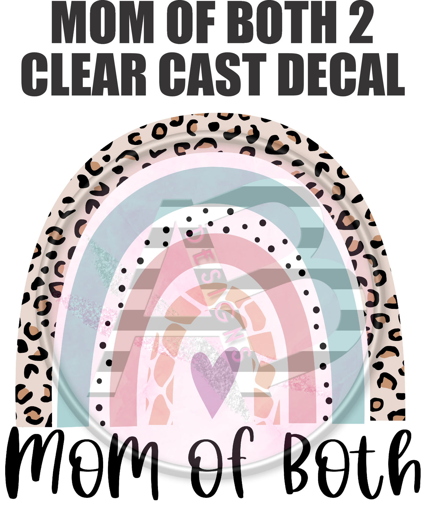 Mom of Both 2 - Clear Cast Decal