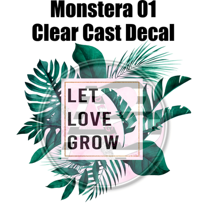 Monstera 01 - Clear Cast Decal