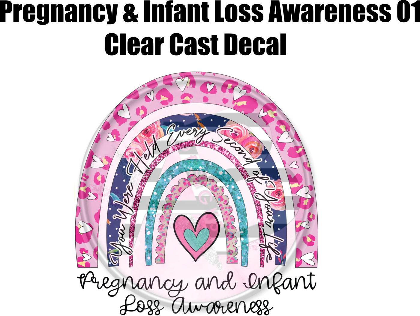 Pregnancy & Infant Loss Awareness 01 - Clear Cast Decal