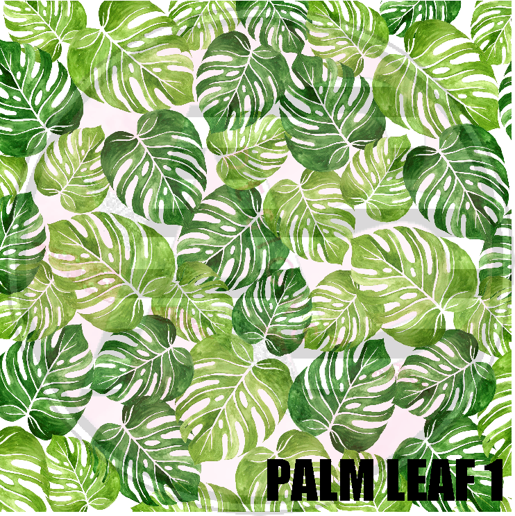 Adhesive Patterned Vinyl - Palm Leaf 1