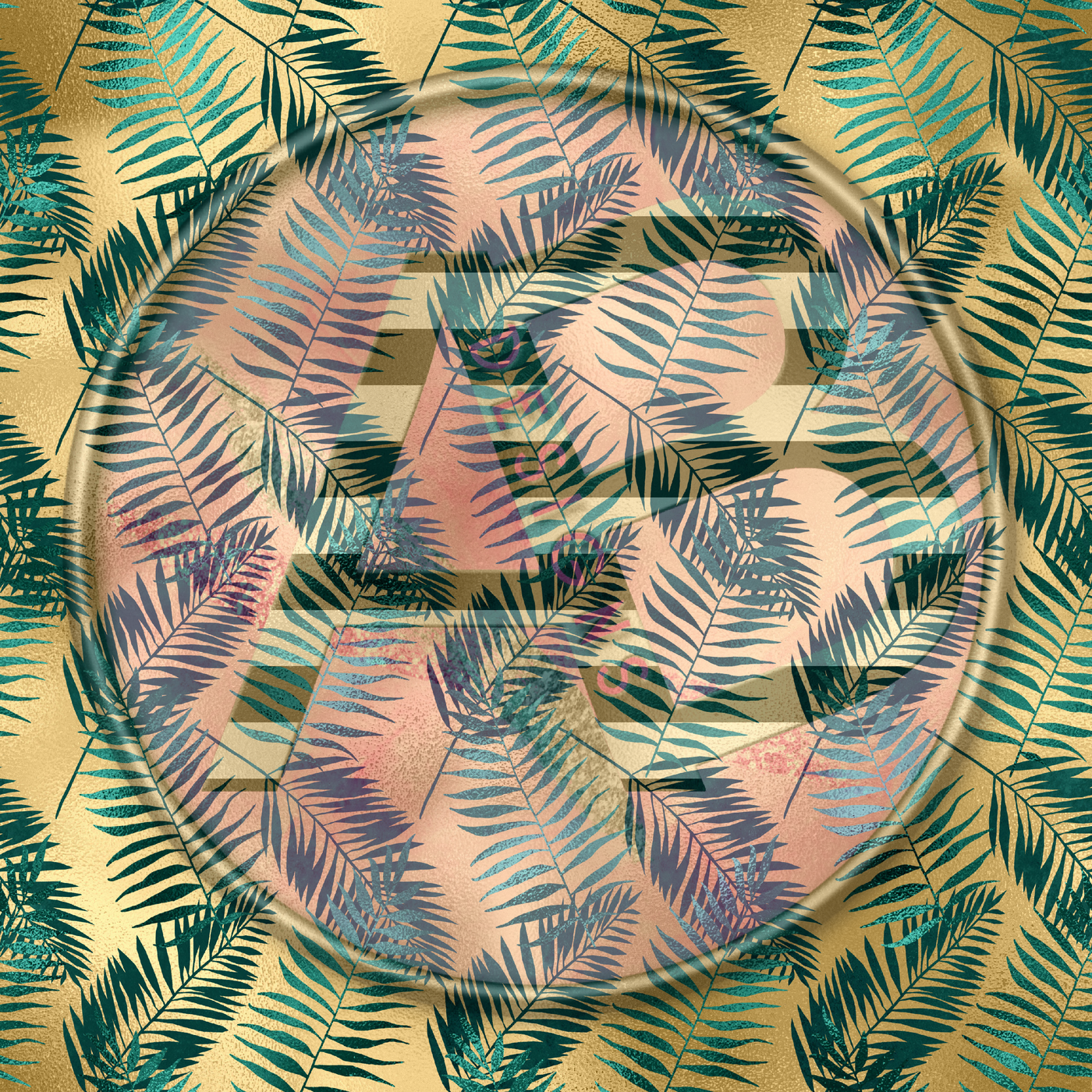 Adhesive Patterned Vinyl - Palm Leaf 4