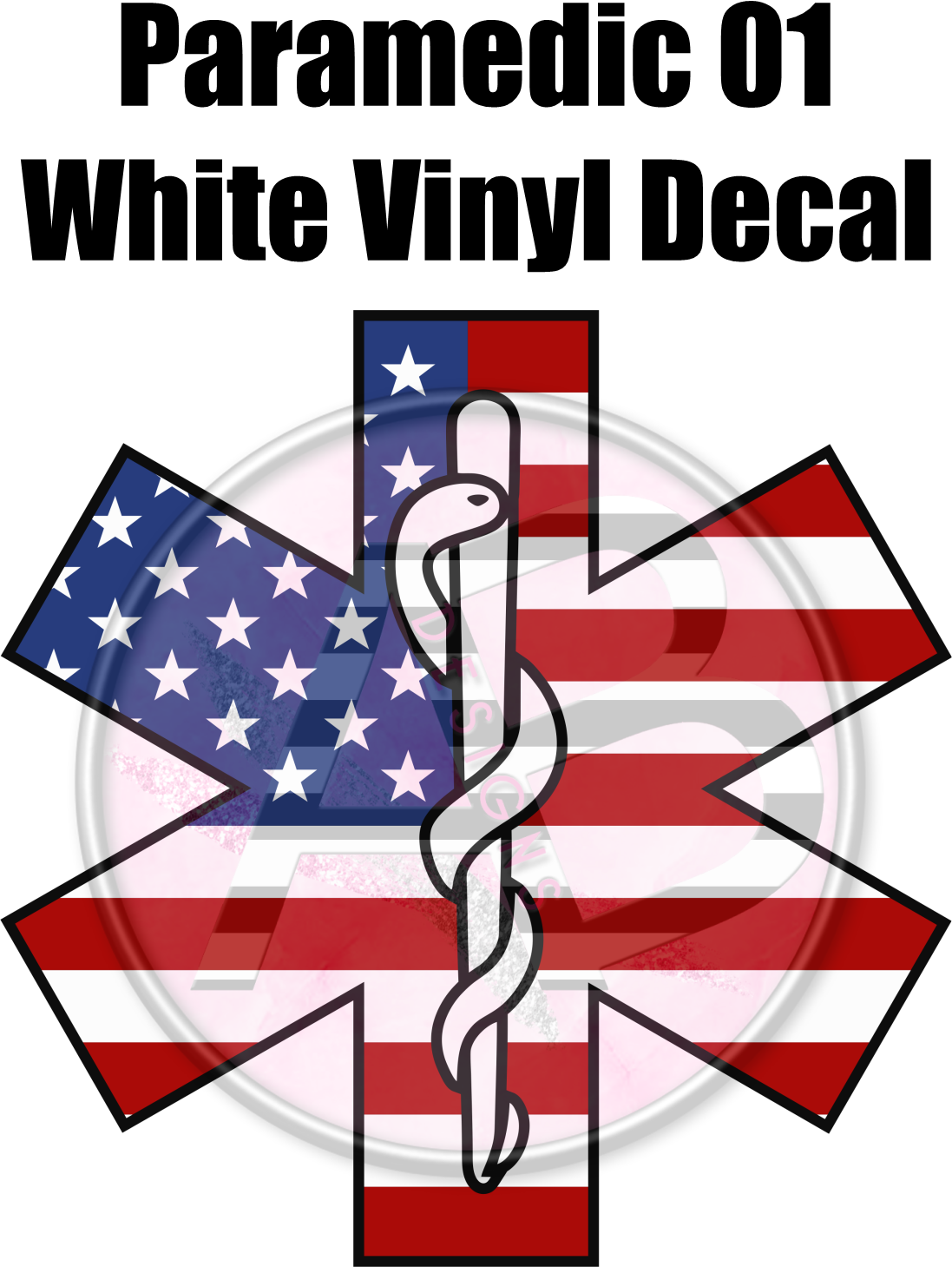 Paramedic 01 - White Vinyl Decal