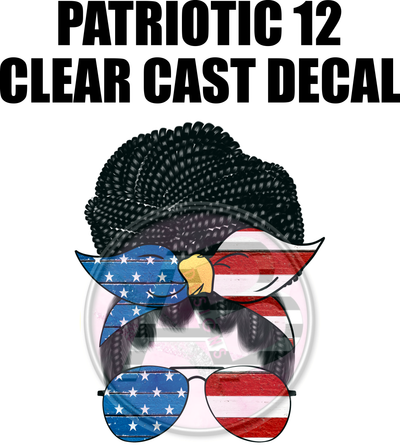 Patriotic 12 - Clear Cast Decal