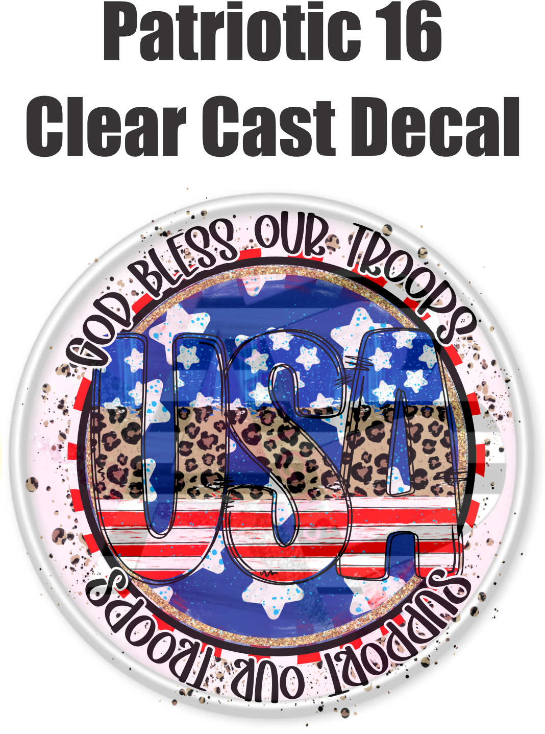 Patriotic 16 - Clear Cast Decal - 15