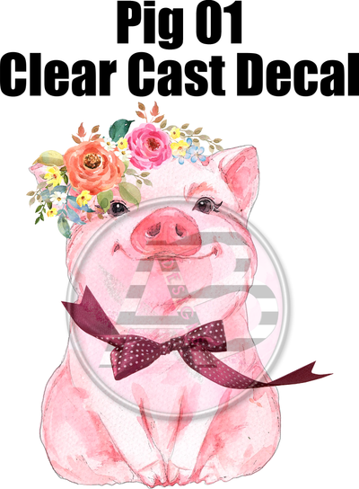 Pig 01 - Clear Cast Decal