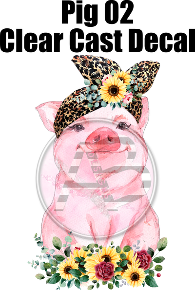 Pig 02 - Clear Cast Decal