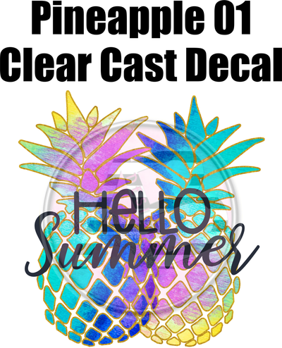 Pineapple 1 - Clear Cast Decal