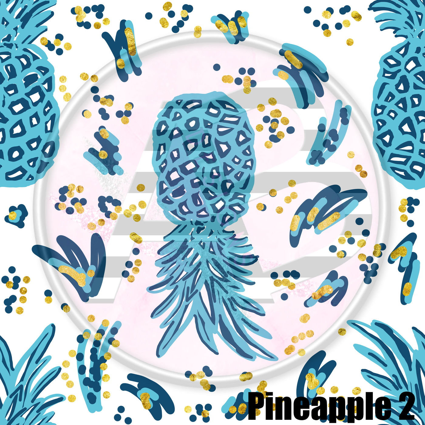 Adhesive Patterned Vinyl - Pineapple 2