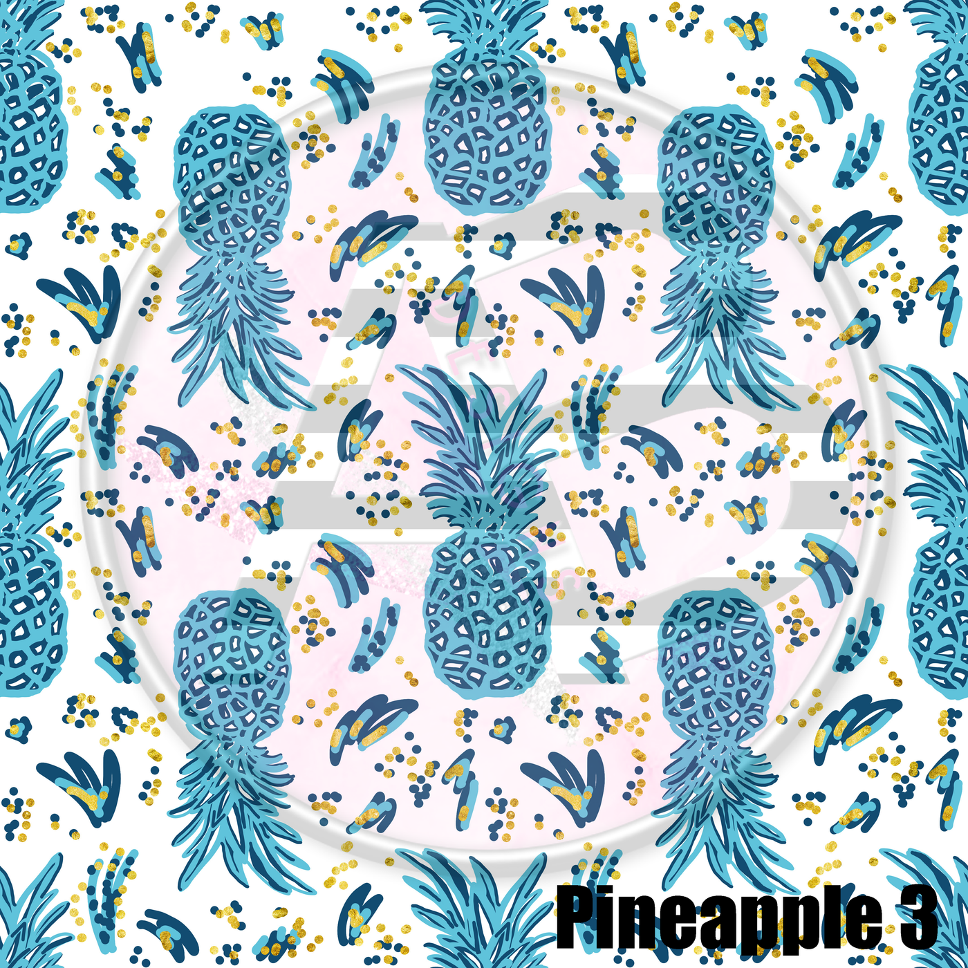 Adhesive Patterned Vinyl - Pineapple 3