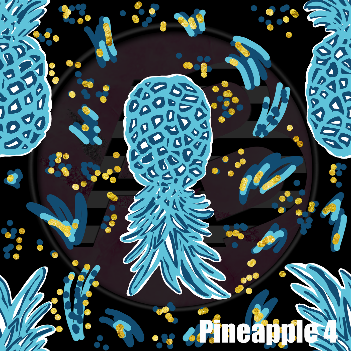 Adhesive Patterned Vinyl - Pineapple 4