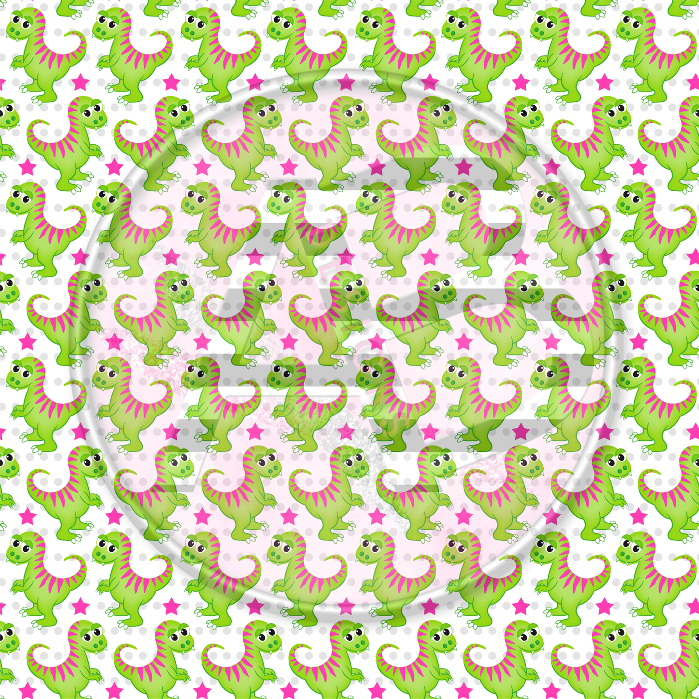 Adhesive Patterned Vinyl - Pink Dinosaur 10