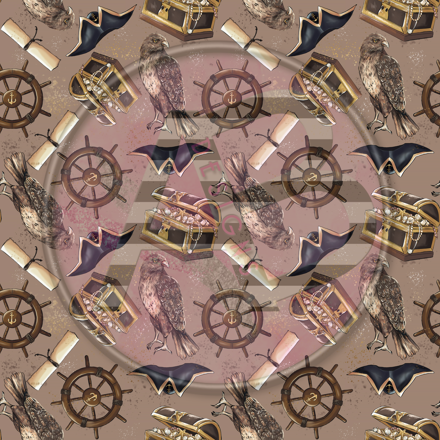 Adhesive Patterned Vinyl - Pirates 05