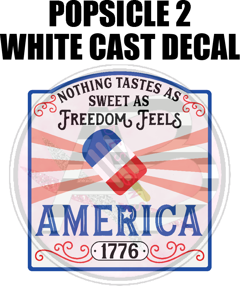 Popsicle 2 - White Vinyl Decal