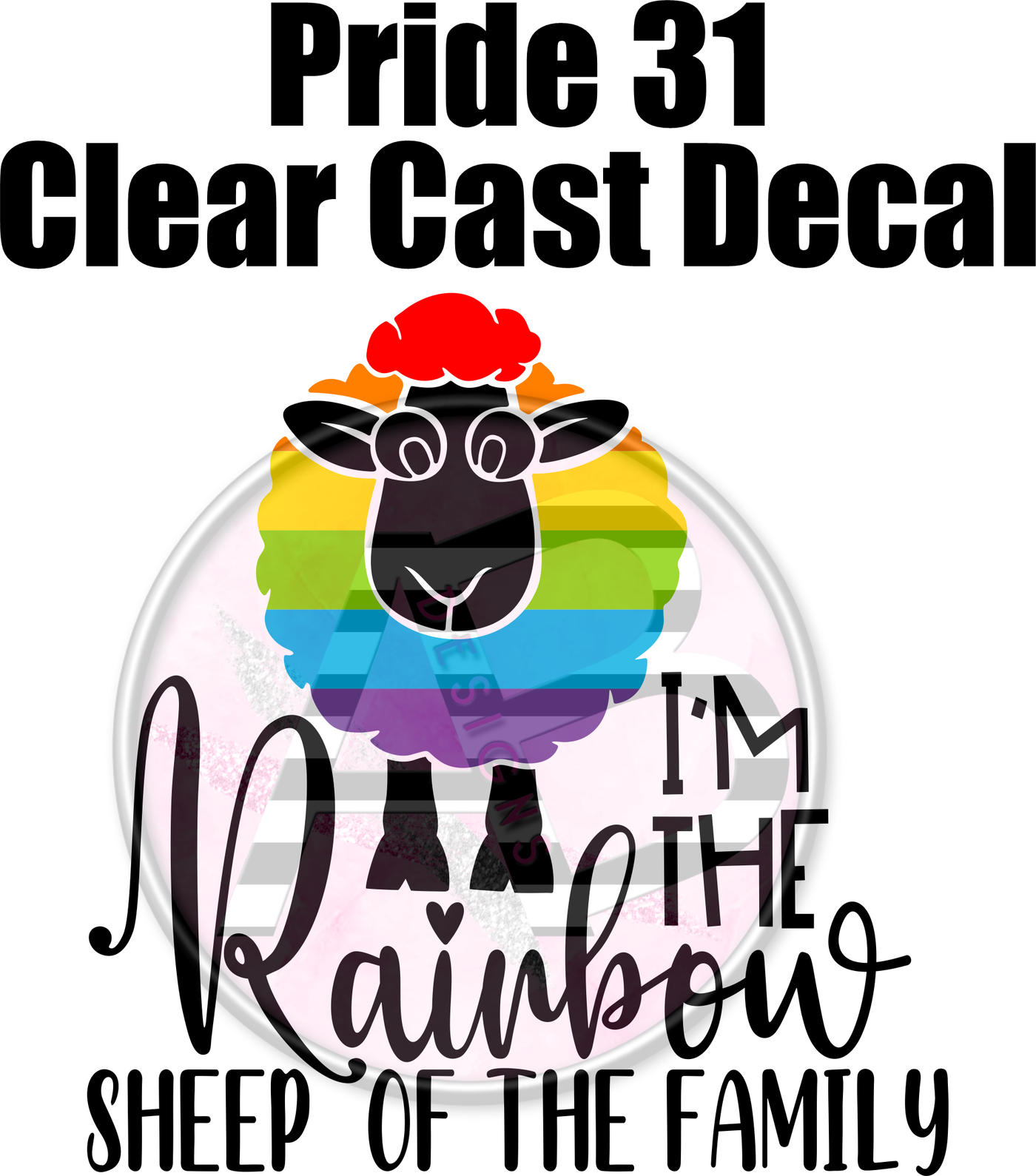 Pride 31 - Clear Cast Decal