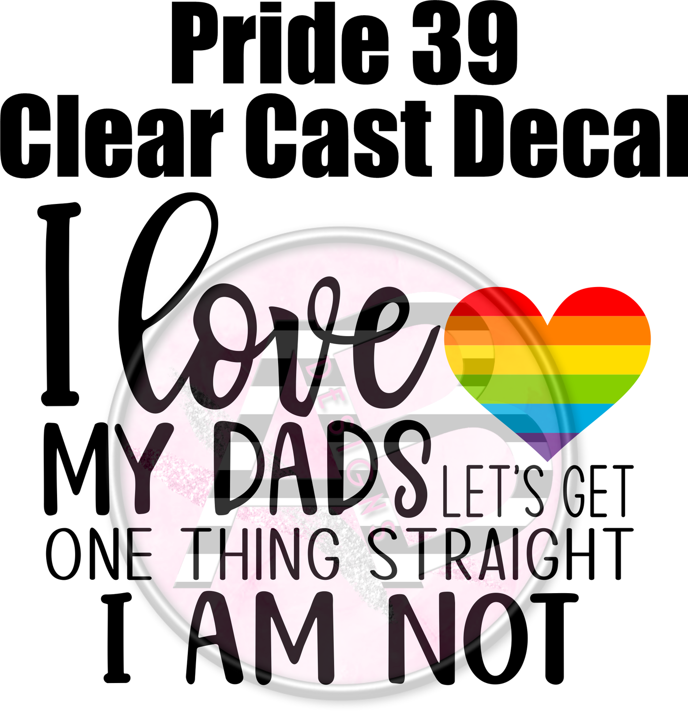 Pride 39 - Clear Cast Decal