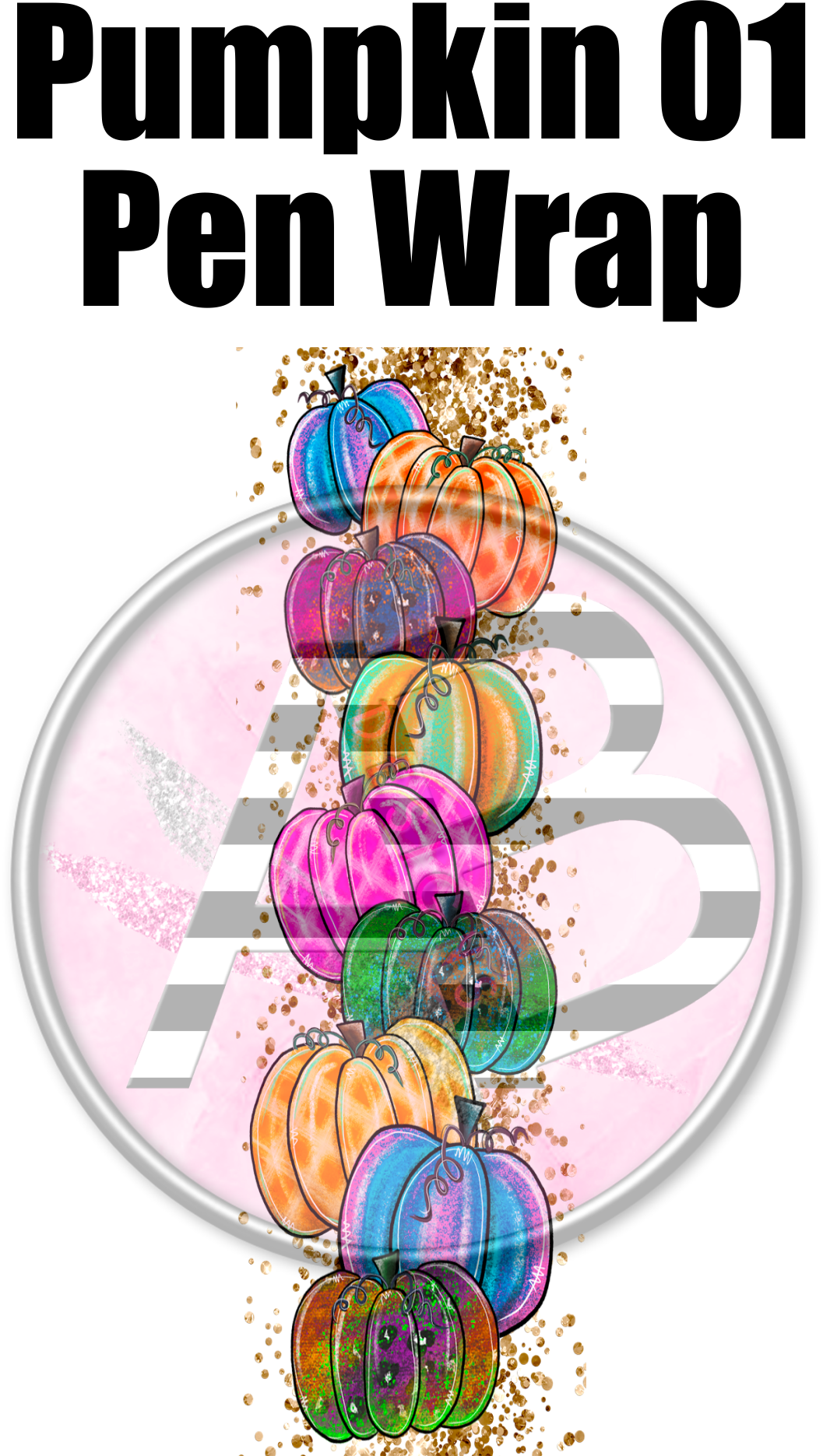 Pumpkin 01- Pen Wrap Clear Cast Decal