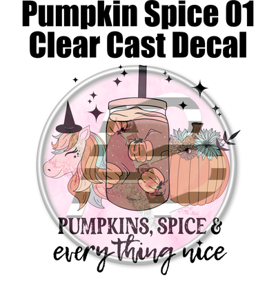 Pumpkin Spice Matchy 01 - Clear Cast Decal