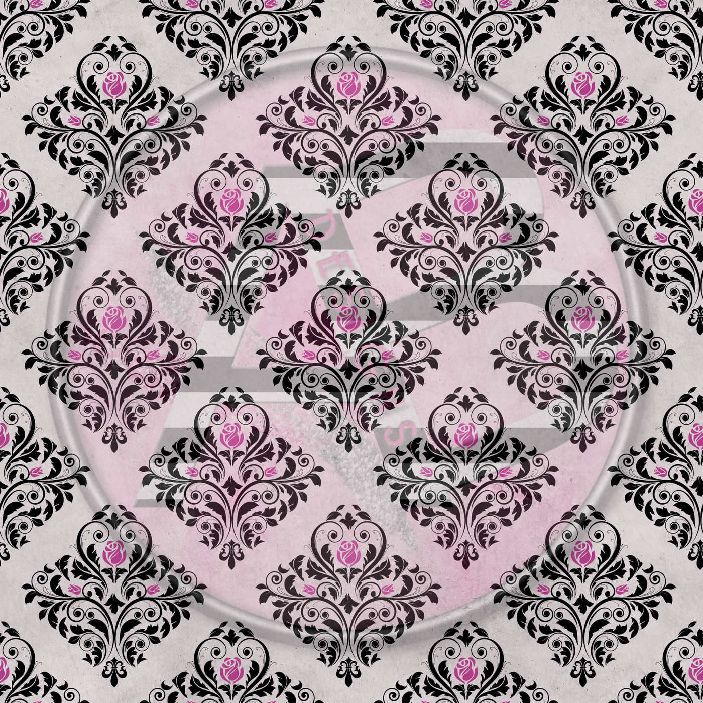 Adhesive Patterned Vinyl - Purple Roses 19