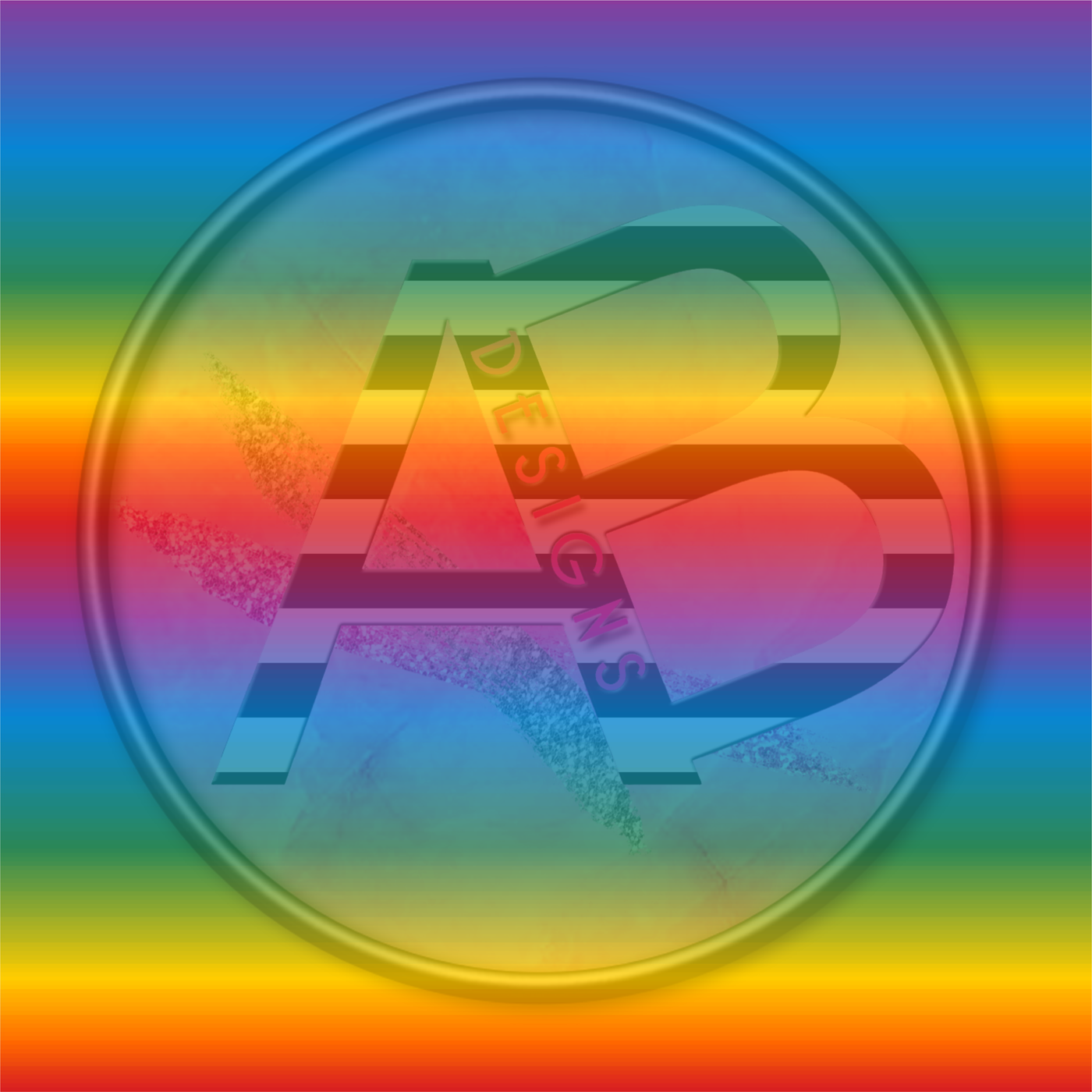 Adhesive Patterned Vinyl - Rainbow Gradient 06