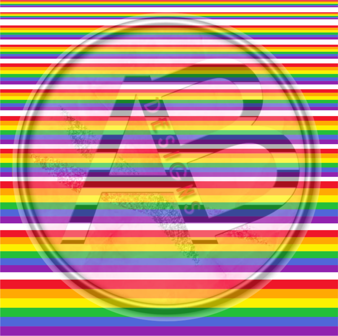 Rainbow Stripes 01 Full Sheet 12 x 12 Clear Cast Decal