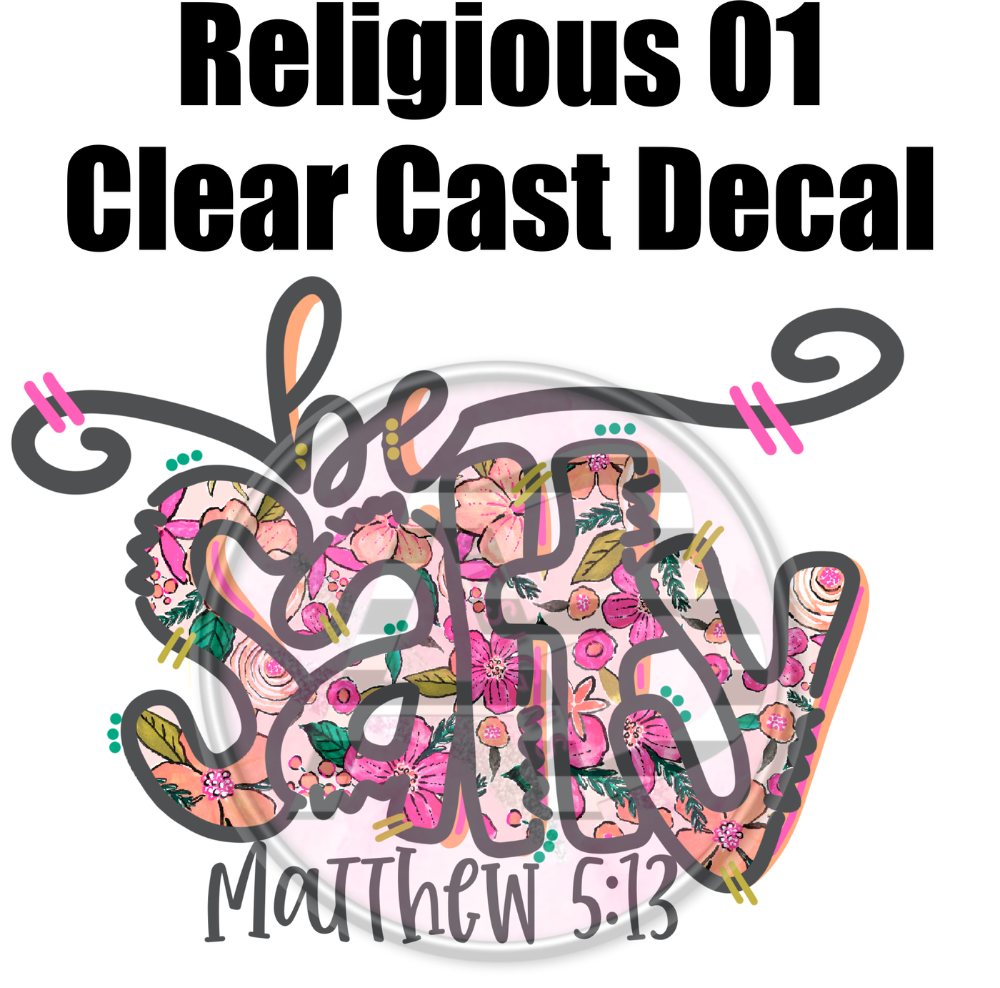 Religious 1 - Clear Cast Decal