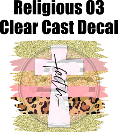 Religious 3 - Clear Cast Decal
