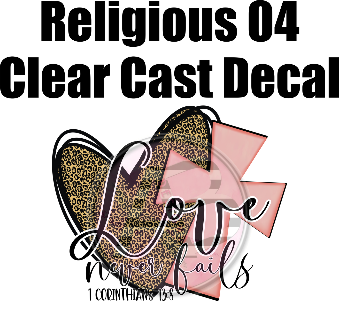 Religious 4 - Clear Cast Decal