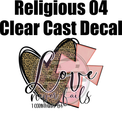 Religious 4 - Clear Cast Decal