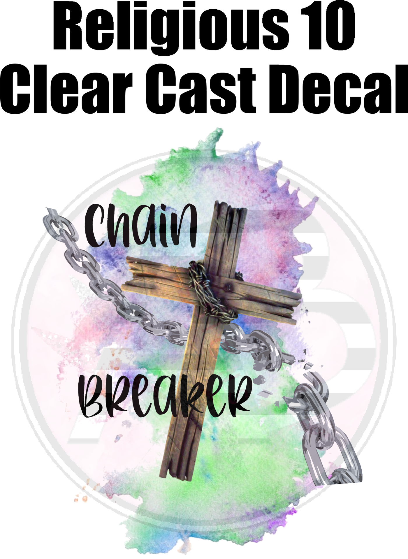 Religious 10 - Clear Cast Decal